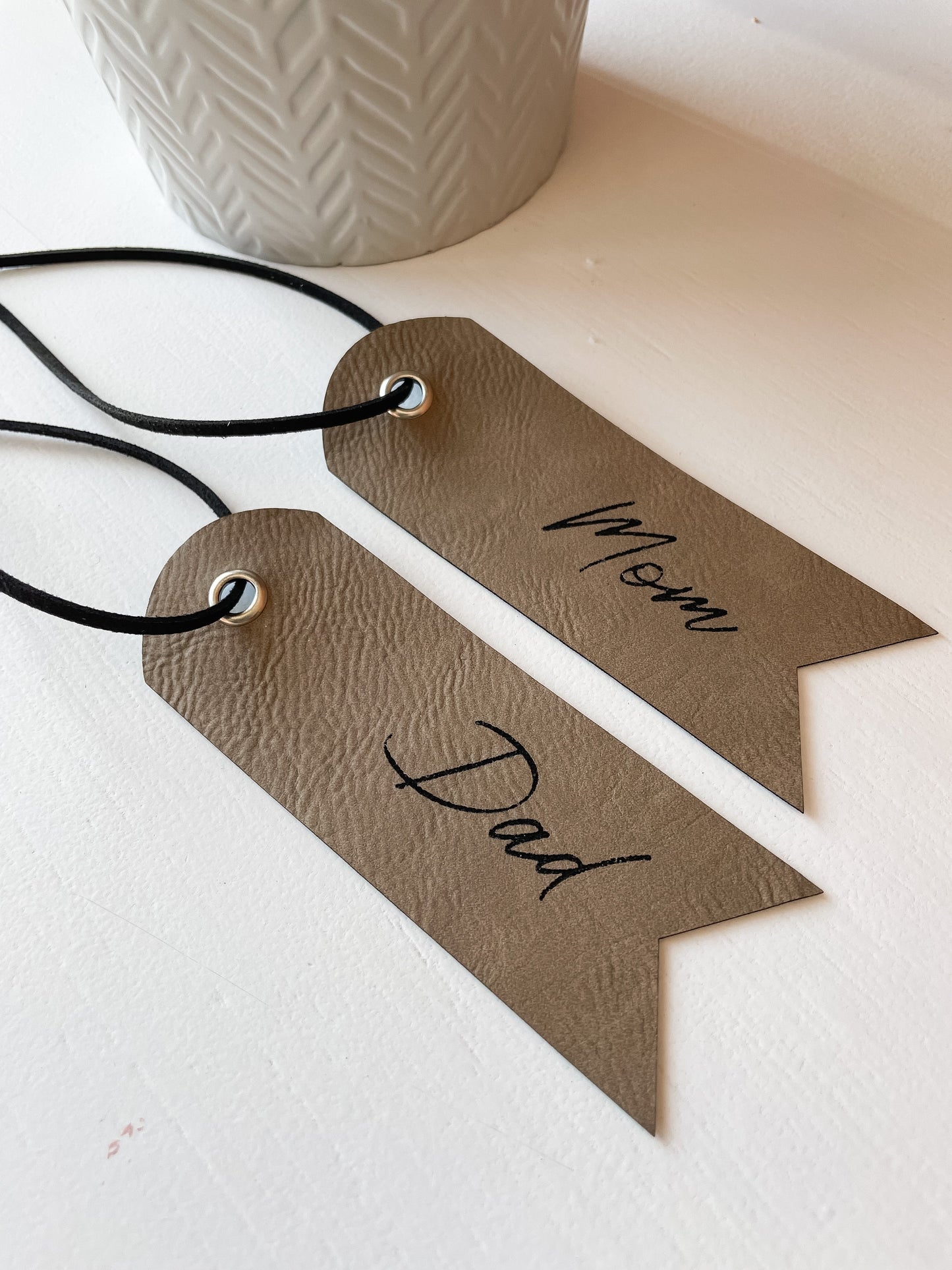 Leather Tag | Stone