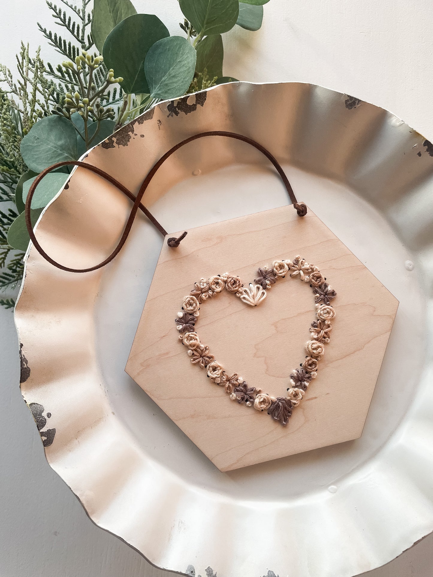 Floral Heart Embroidery Kit