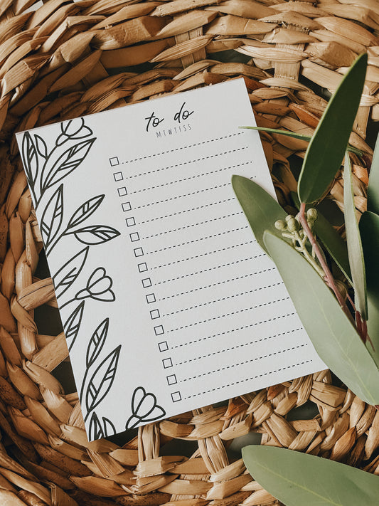 To Do Black/White| Notepad